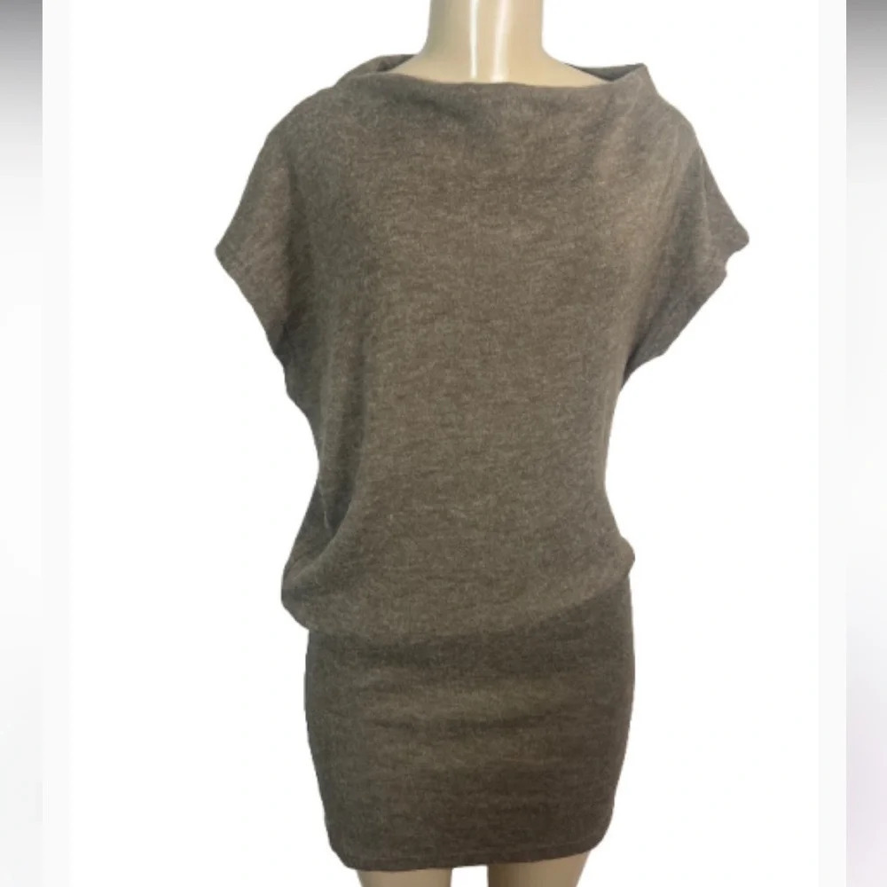 PIKO 1988 TUNIC SWEATER TOP CAP SLEEVES COWL NECK STRETCH SLOUCH SIZE LARGE
